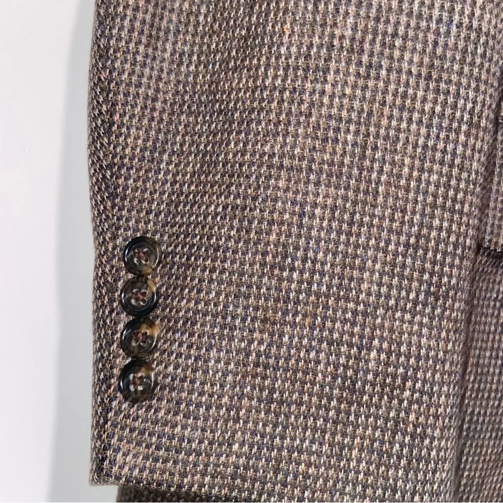 Vintage Lands End Blazer Mens 42L Wool Jacket Sport Coat Old Money USA Preppy
